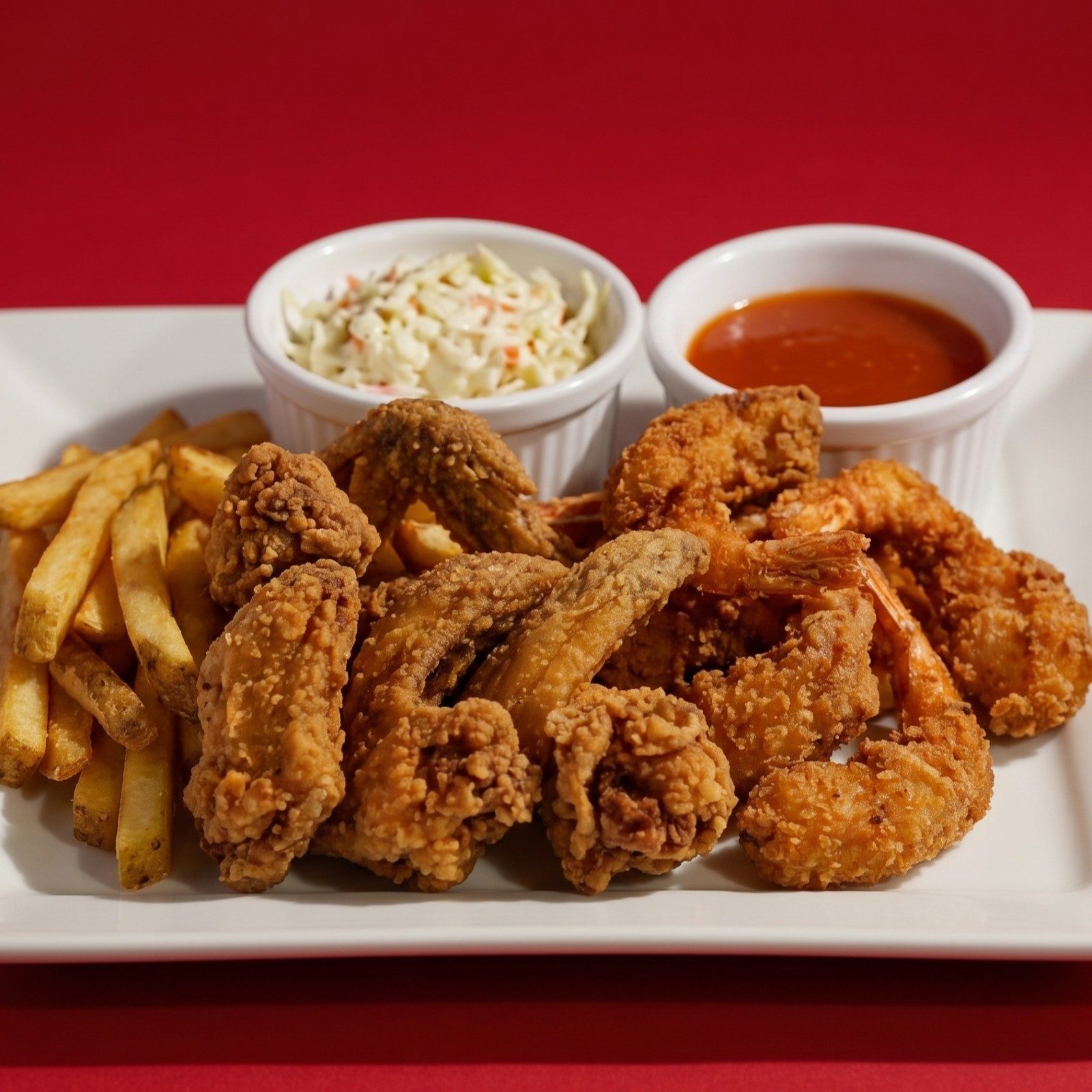 Jumbo Shrimp (4 Pieces) & Wing (4).