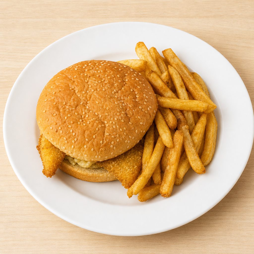 Whiting Fillet Sandwich.