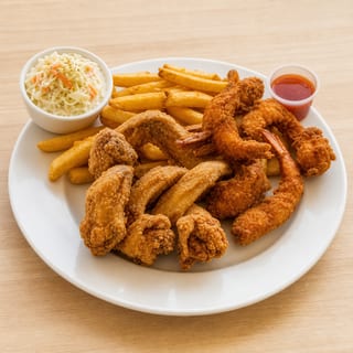 Jumbo Shrimp (4 Pieces) & Wing (4)